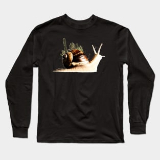 cactus on a snail Long Sleeve T-Shirt